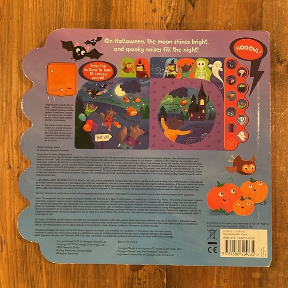 “Hoot Howl Halloween”‎ book with sounds - Picture 3 of 5